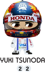 Yuki Tsunoda 22 T-Shirt - Visa RB F1 Cartoon Helmet, Formula 1 Gift