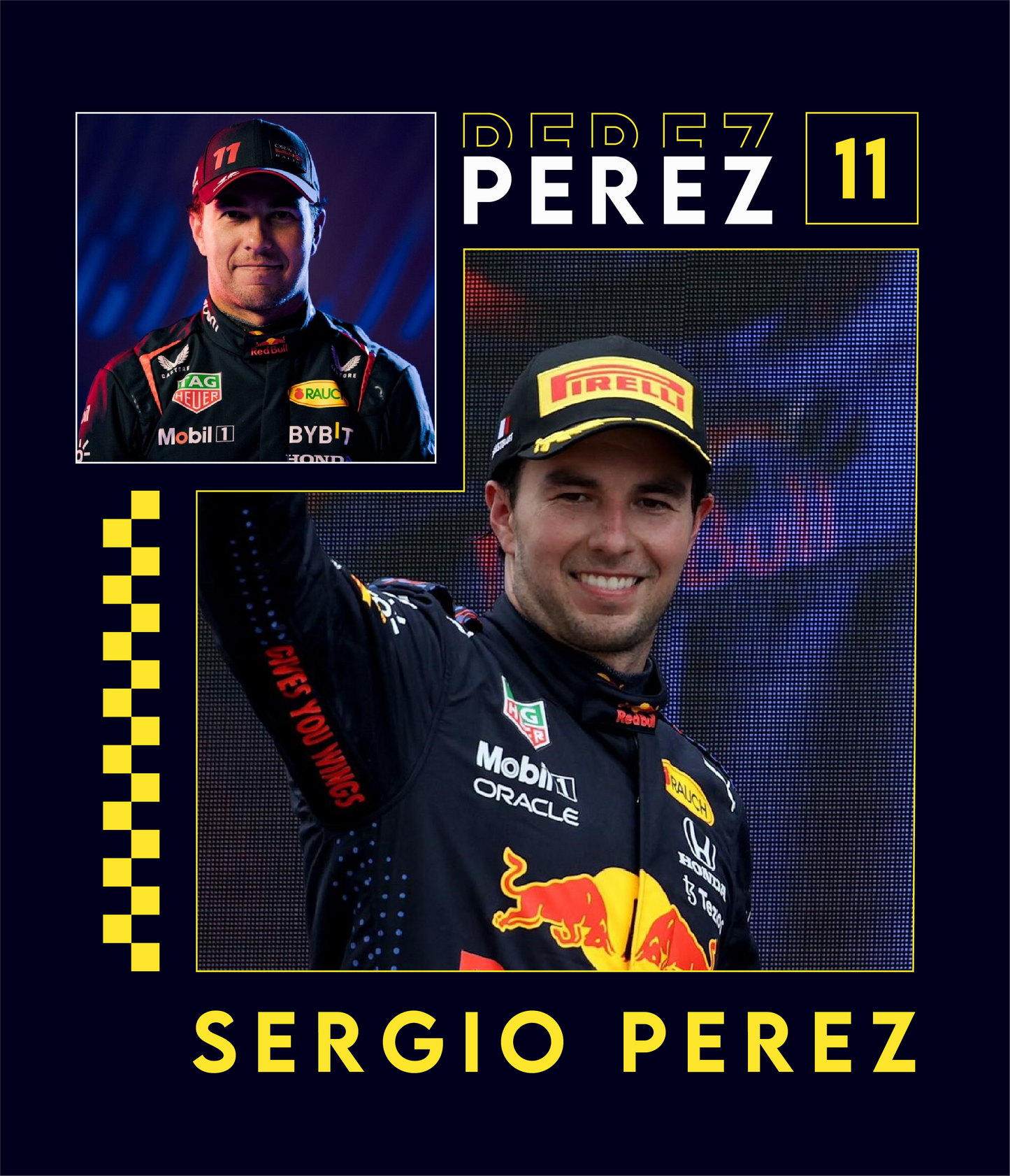 Sergio Perez 11 Special Design T-Shirt - SP11 Red Bull F1 Formula 1 Gift Racing