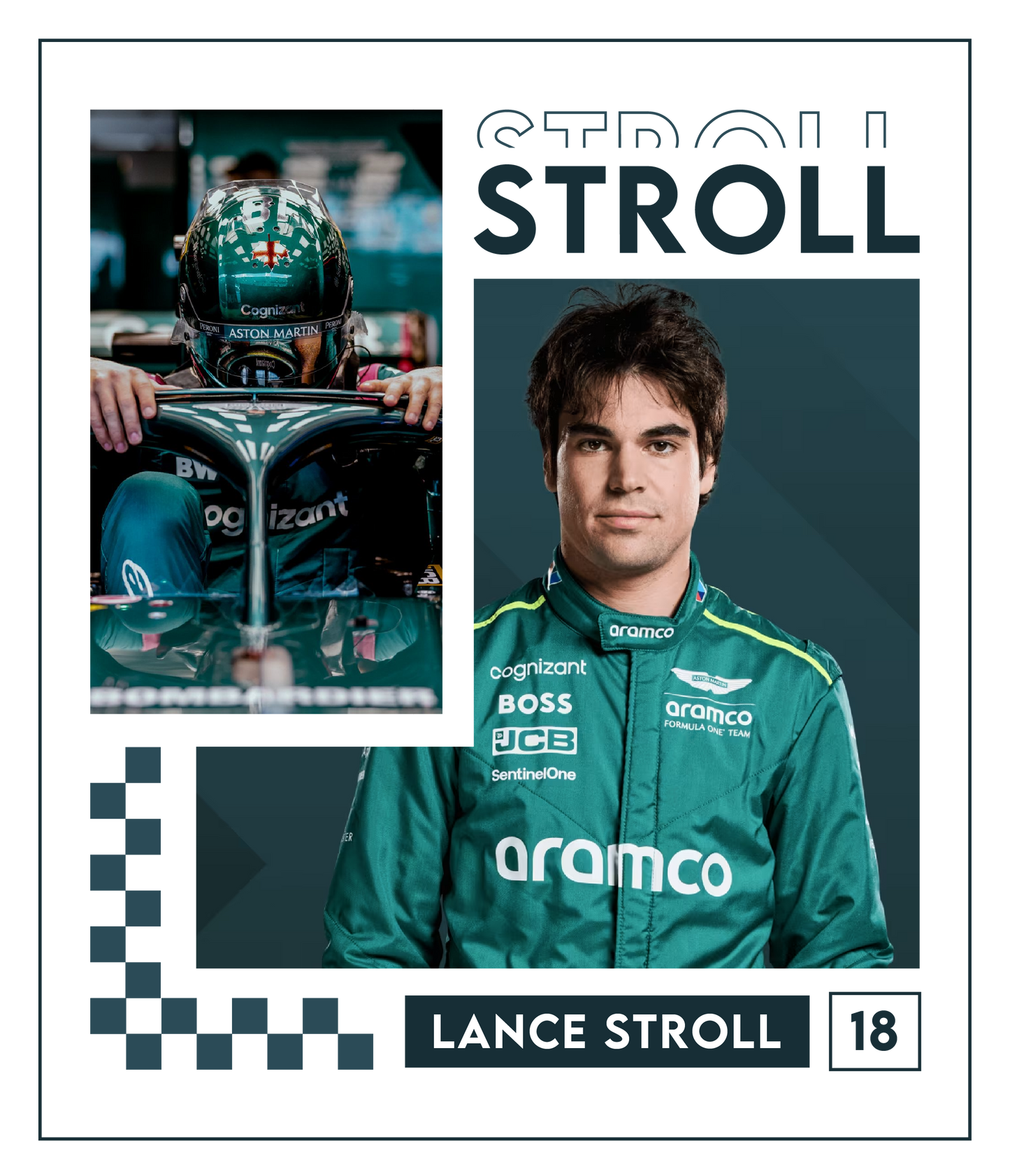 Lance Stroll 18 Special Design T-Shirt - LS18 Aston Martin F1 Formula 1 Gift