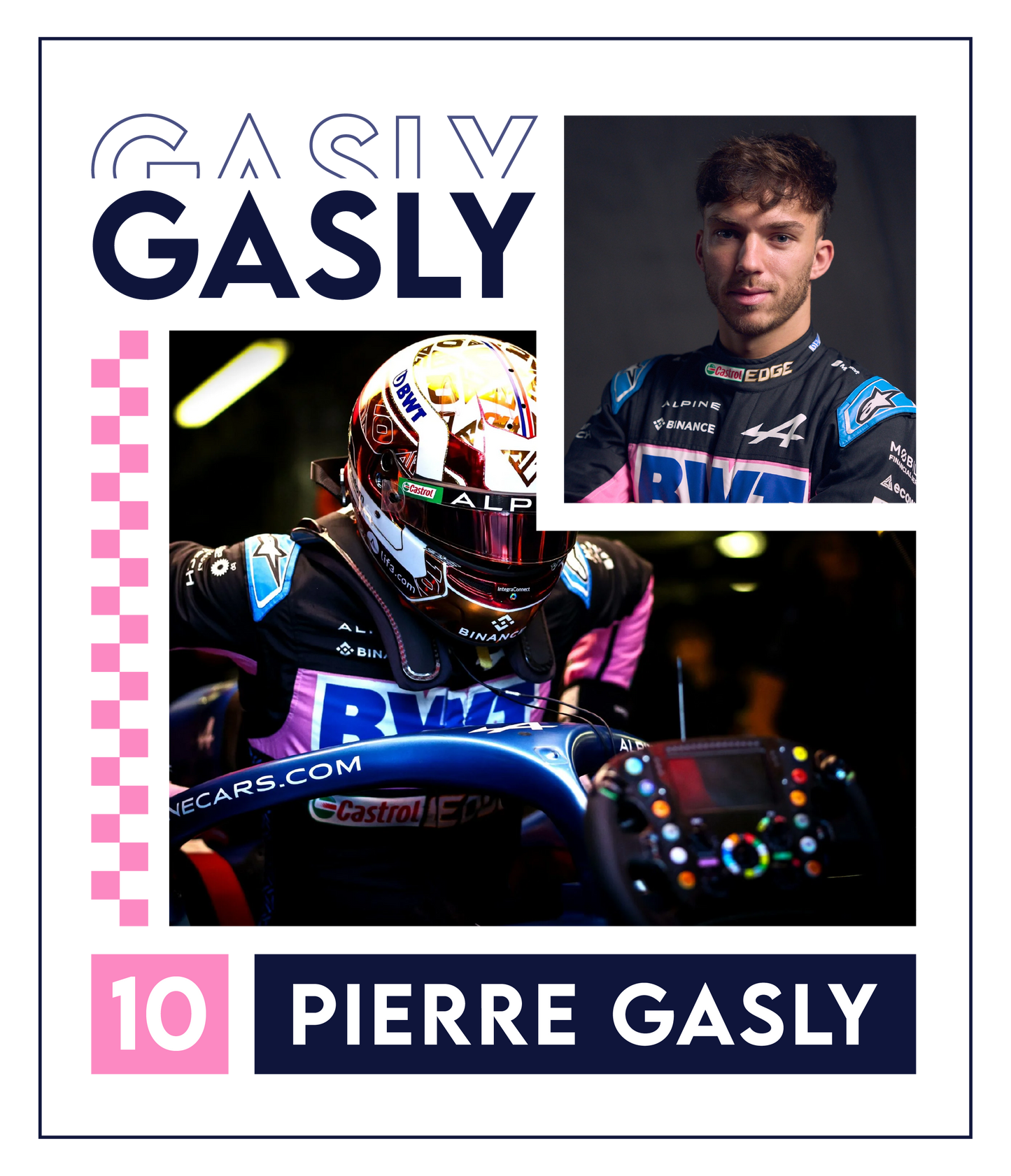 Pierre Gasly 10 Special Design T-Shirt - PG10 Alpine F1 Formula 1 Gift Racing