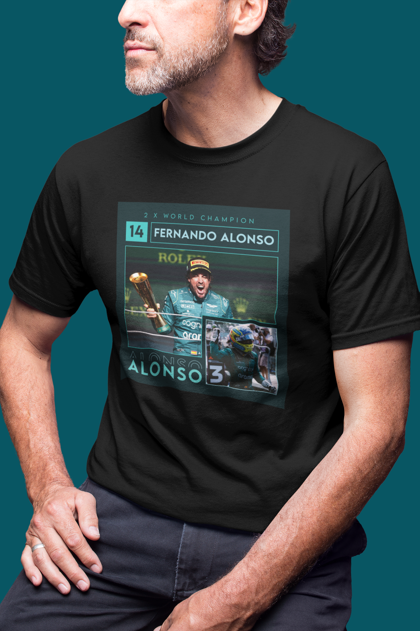 Fernando Alonso 14 Special Design T-Shirt -FA14 Aston Martin F1 Formula 1 Gift