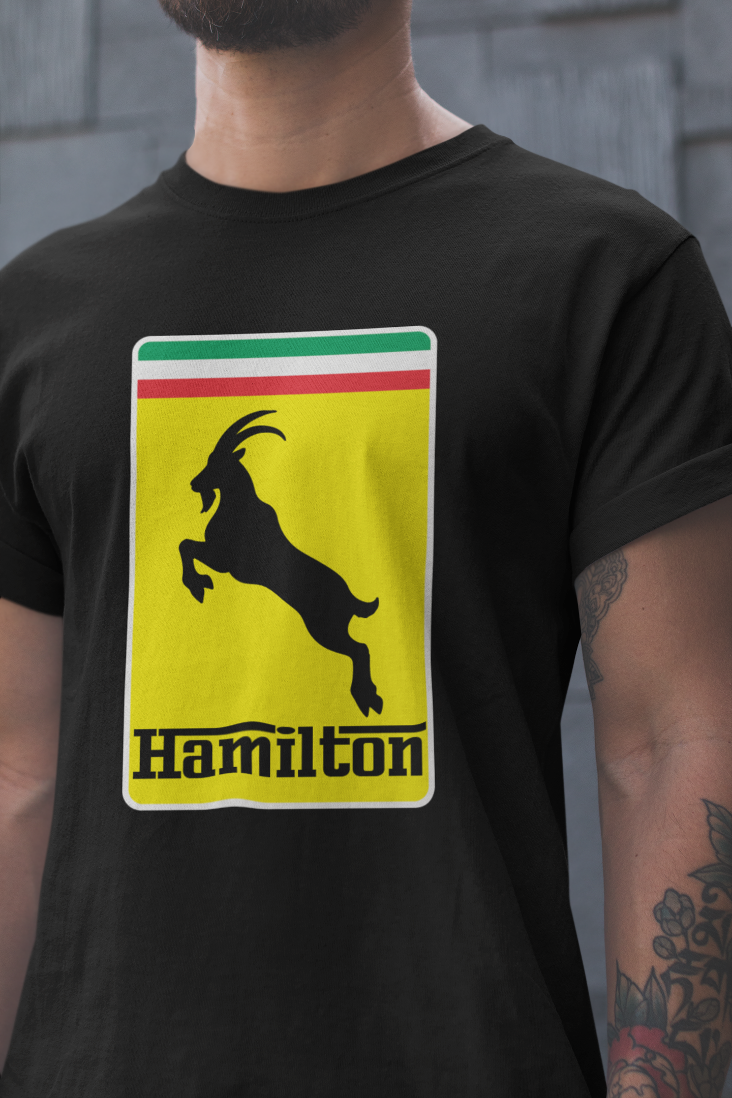 Lewis Hamilton Ferrari GOAT Tshirt - Funny Meme LH44 Formula 1 F1 Gift Motorsport Grand Prix