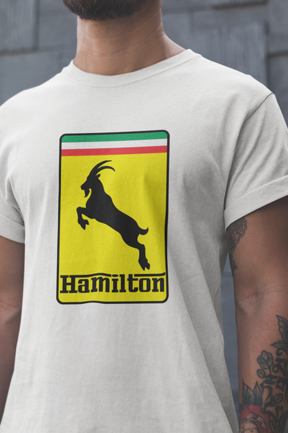 Lewis Hamilton Ferrari GOAT Tshirt - Funny Meme LH44 Formula 1 F1 Gift Motorsport Grand Prix