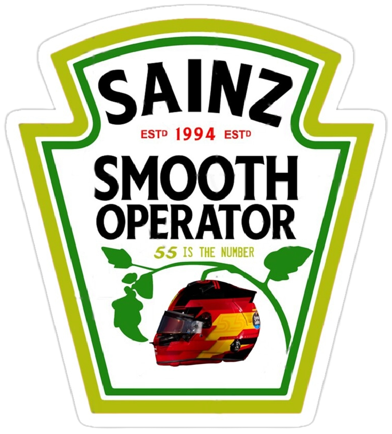 Sainz Tomato Sauce Label Tshirt - Smooth Operator Funny Meme CS55 Carlos Sainz Ferrari Formula 1 F1 Gift Motorsport Grand Prix