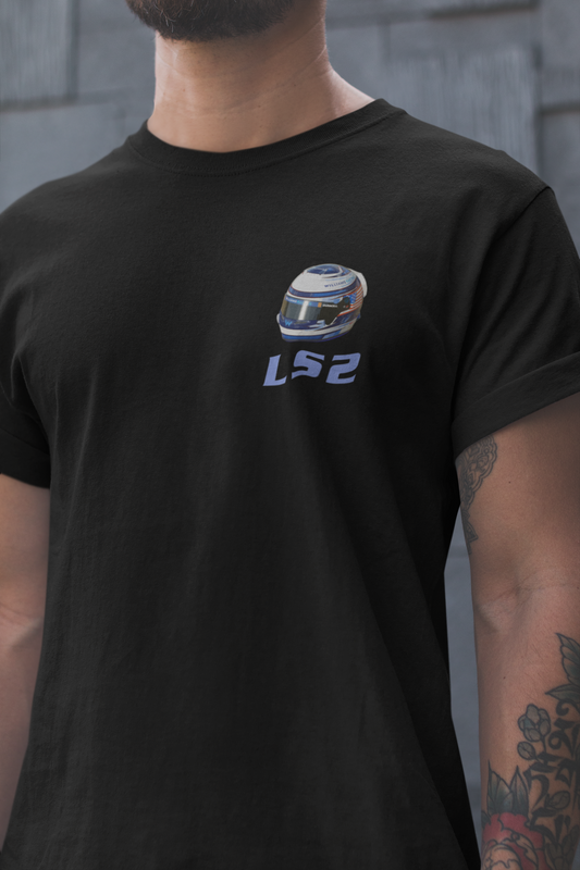 Logan Sargeant 2 LS2 T-Shirt - Williams F1 Helmet, Formula 1 Racing Motorsport