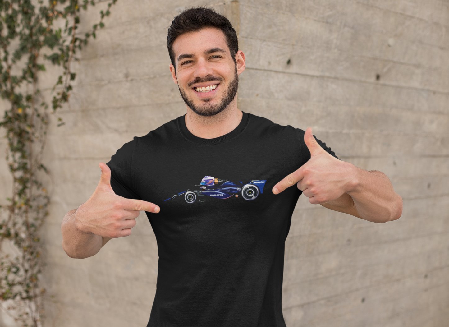 Logan Sargent 2 Williams Cartoon Car F1 - Formula 1 T-Shirt - Racing Motorsport