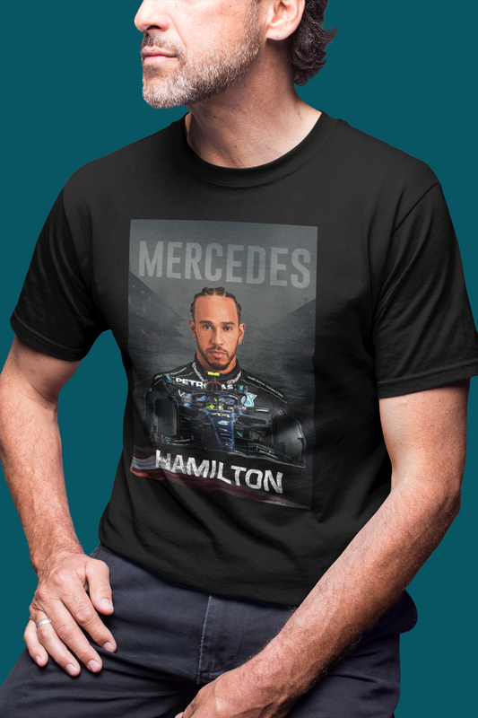 Lewis Hamilton 44 T-Shirt - Mercedes F1 Formula 1 Gift - Racing Team Car