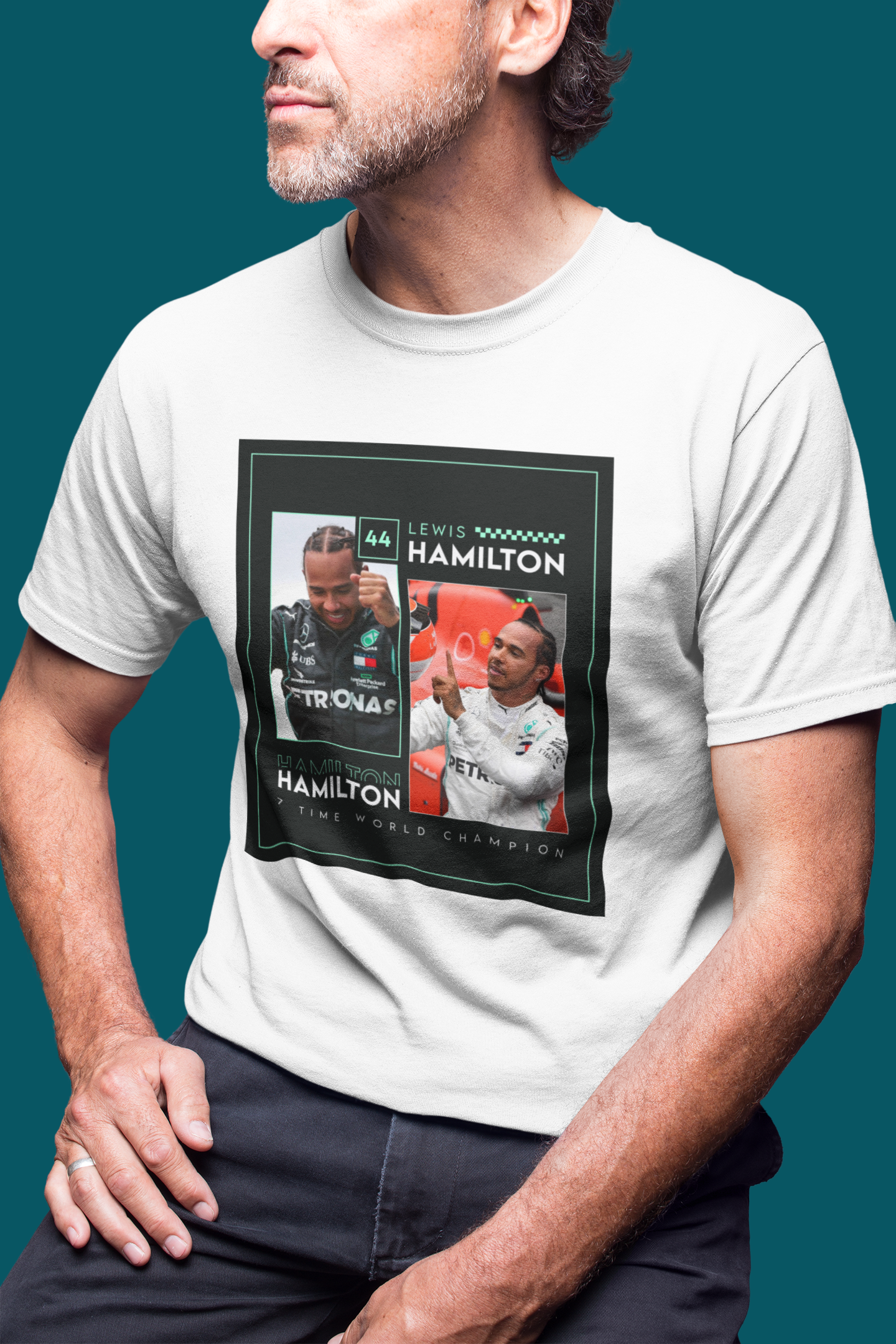 Lewis Hamilton 44 Special Design T-Shirt - LH44 Mercedes F1 Formula 1 Gift