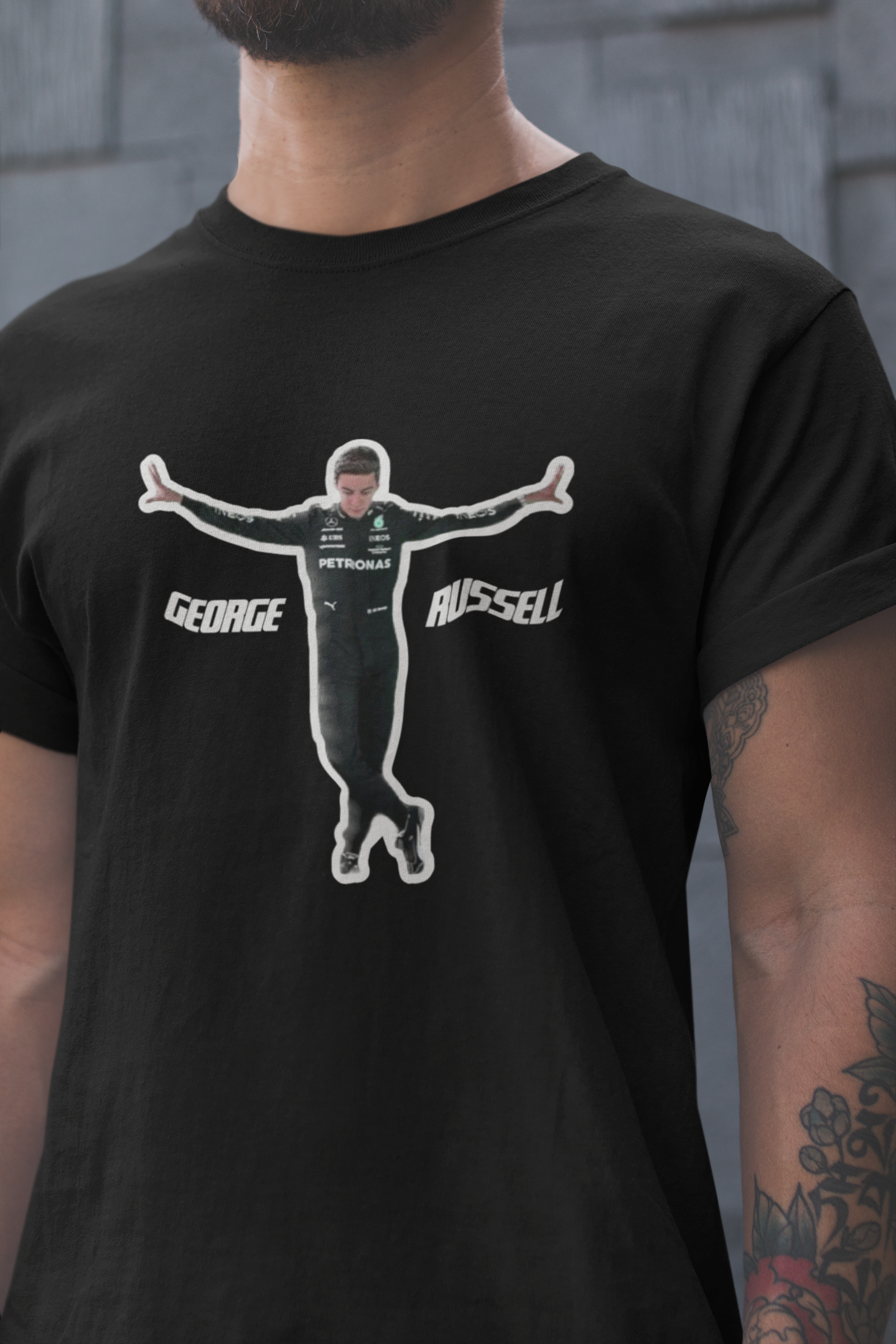 George Russell Pose Tshirt - Funny Meme GR63 Mercedes Formula 1 F1 Gift Motorsport Grand Prix