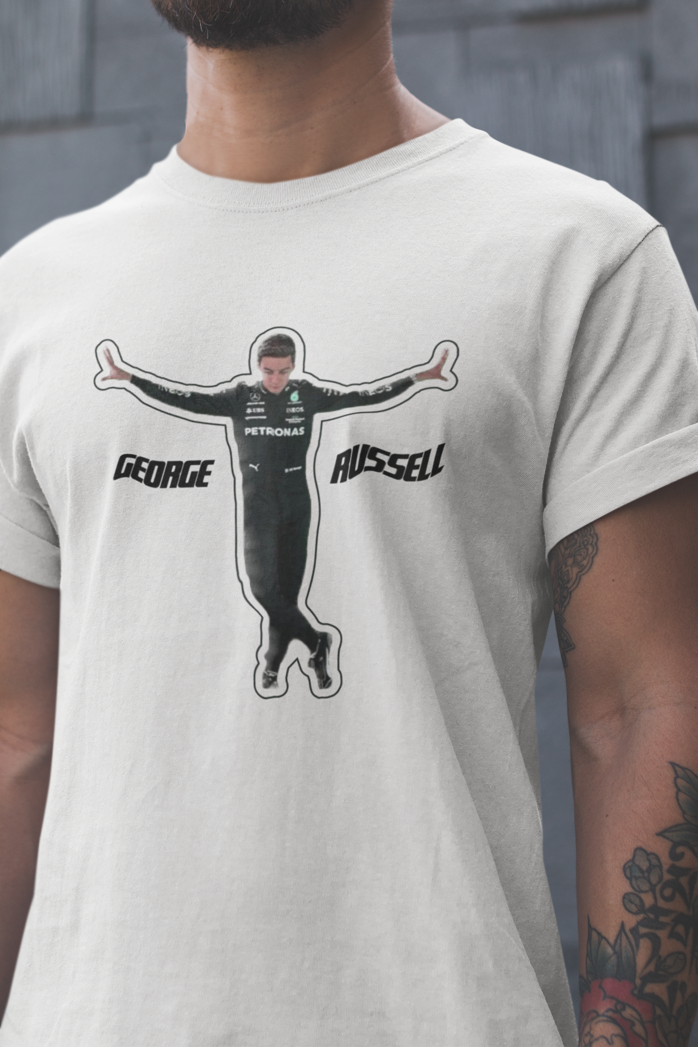 George Russell Pose Tshirt - Funny Meme GR63 Mercedes Formula 1 F1 Gift Motorsport Grand Prix