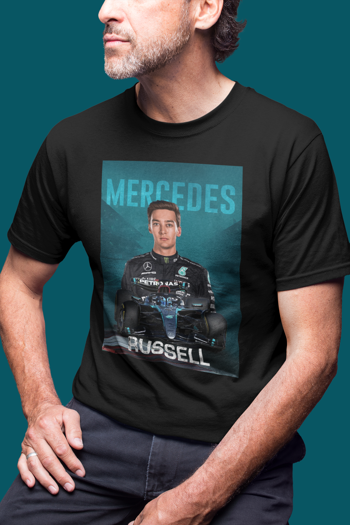 George Russell 63 T-Shirt - Mercedes F1 Formula 1 Gift - Racing Team Car