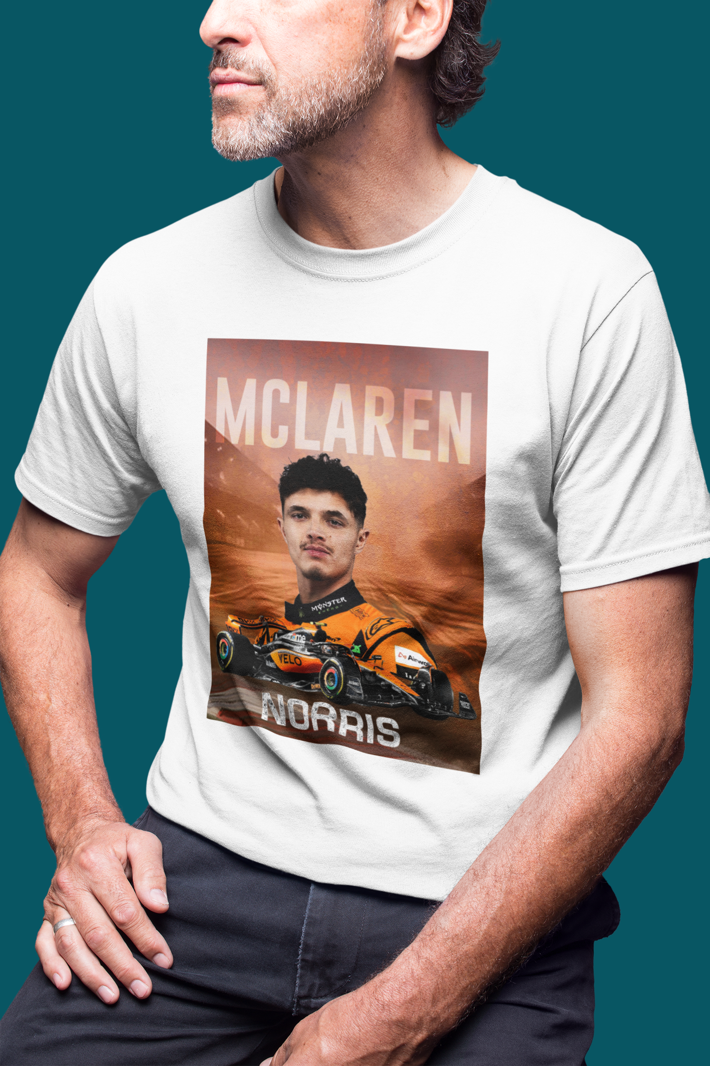 Lando Norris 4 T-Shirt - McLaren F1 Formula 1 Gift - Racing Motorsport Team Car