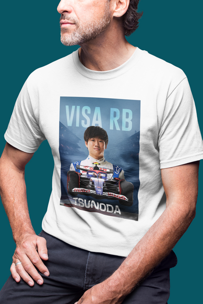 Yuki Tsunoda 22 T-Shirt - Visa RB F1 Formula 1 Gift - Racing Motorsport Team Car